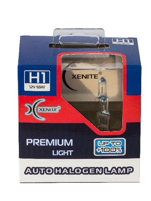 Галогенная лампа XENITE PREMIUM H1 (Яркость+100%) 12V