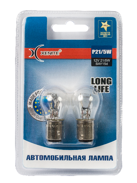 Лампа накаливания P21/5W LONG LIFE (12V)