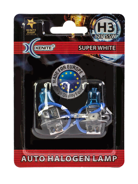 Галогенная лампа Xenite H3 (SUPER WHITE) 12V